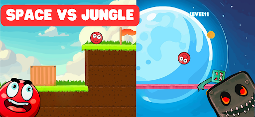 Android application Ball 4 - Red Hero Bounce ball screenshort