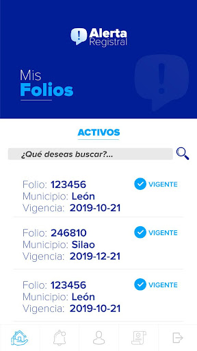 Alerta Registral Screen 3