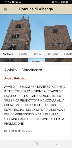 Android application Comune di Albenga screenshort