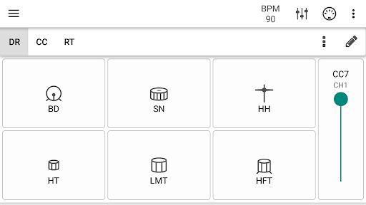 Android application MIDI Controller screenshort