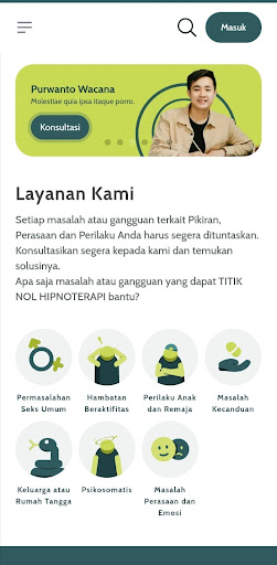 Android application Titik Nol Hipnoterapi screenshort