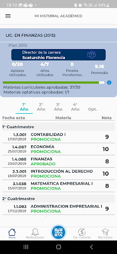UADE Webcampus Screen 2