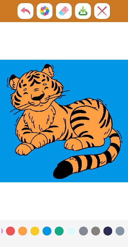 Cute Tiger Coloring Bookのおすすめ画像1