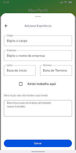 Android application Minha Vaga! screenshort