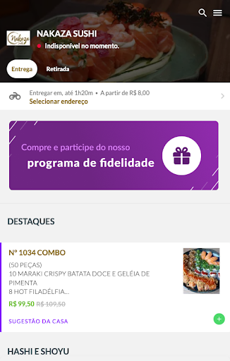 Android application Nakaza Sushi screenshort