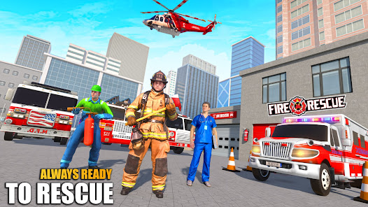HQ Firefighter Fire Truck Game  screenshots 1