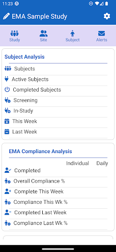 Android application EMA Mobile Management screenshort