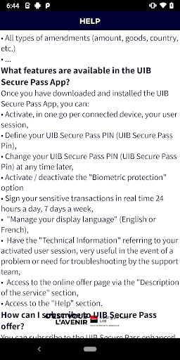 UIB SECURE PASS V1.1 Screen 3