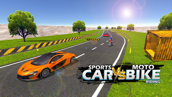 Sports Car vs Motor Bike Racing: Extreme Tracks 3D 1.8 APK screenshots 10