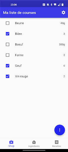 Android application Cook'N Shop screenshort
