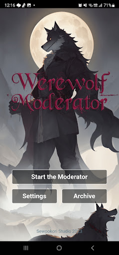 Android application Werewolf Moderator screenshort