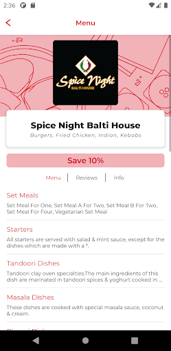 Android application Spice Night Balti S70 screenshort