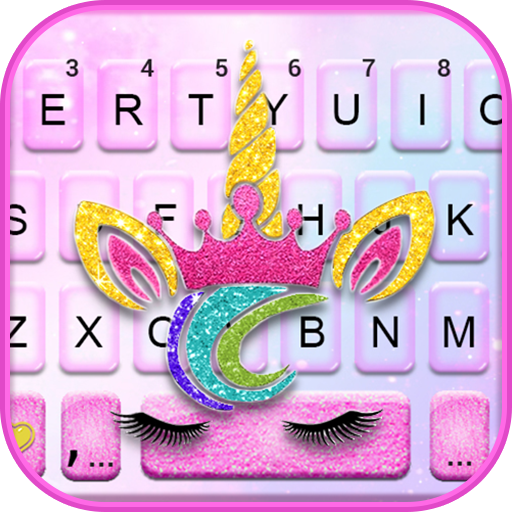 Glitter Unicorn Keyboard Theme
