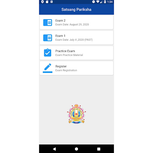 Android application Satsang Pariksha screenshort