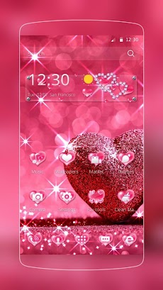 ピンクの愛のダイヤモンドハートのおすすめ画像1