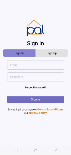 Android application PAT IoT screenshort