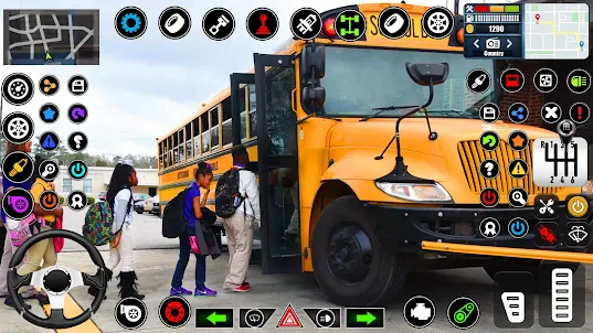 校車遊戲 3d-巴士模擬器 2023 校車-警察校車遊戲