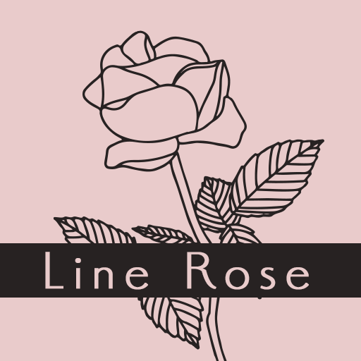 Line Rose Theme +HOME logo