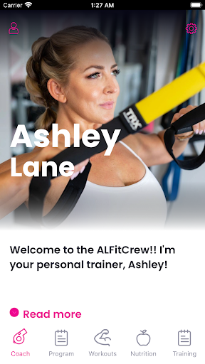 Android application FitCrew by Ashley Lane screenshort