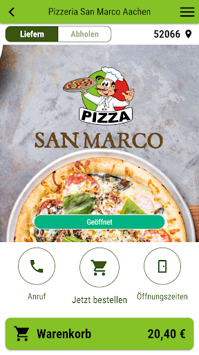 Android application Pizzeria San Marco Aachen screenshort