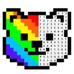 Cover Image of ดาวน์โหลด Pixelz - ระบายสีตามตัวเลข สมุดระบายสีศิลปะพิกเซล  APK