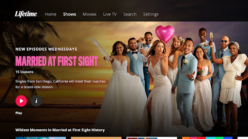 Screenshot of Lifetime: TV Shows & Movies