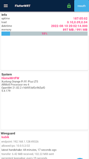 Android application FlutterWRT screenshort