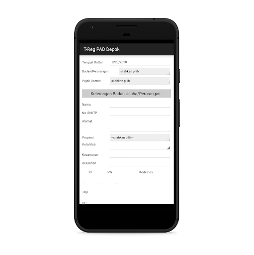 T-Reg PAD Depok Screen 2