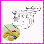 Cover Image of 下载 super wings coloring book 1.0.0 APK
