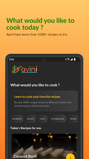 Android application Ayini - Recipe app screenshort