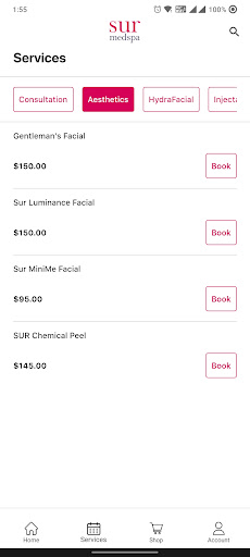 SUR MedSpa Screen 2