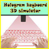 Hologram keyboard 3D simulator icon