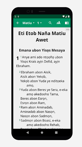 Android application Ibibio Contemporary Bible screenshort