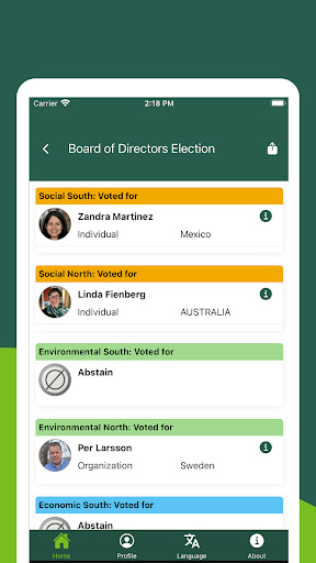 FSC Online Voting App Screen 2