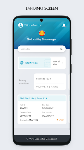 Screenshot of Shell Mobility Site Manager