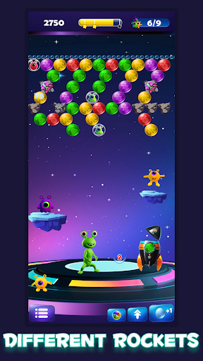 3D Alien Space Bubble Shooter Screen 2