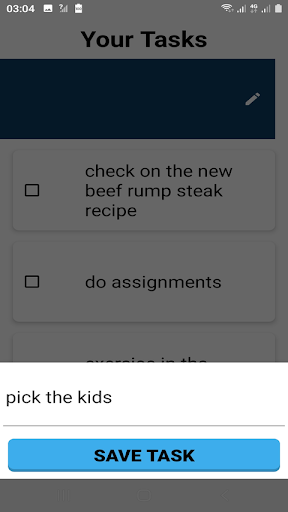 Android application Your Tasks screenshort