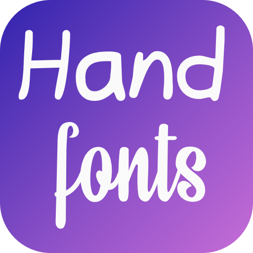 Hand fonts for FlipFont logo