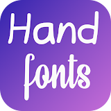 Hand fonts for FlipFont icon