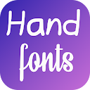 Hand Fonts for FlipFont with Font Resizer