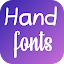 Hand fonts for FlipFont