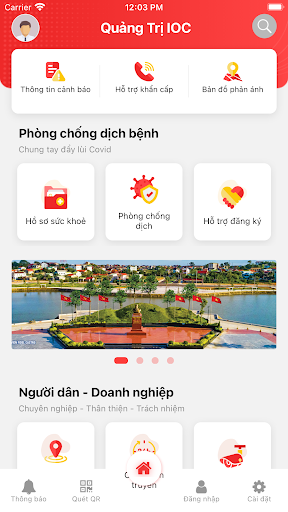 Android application QUANGTRI IOC screenshort
