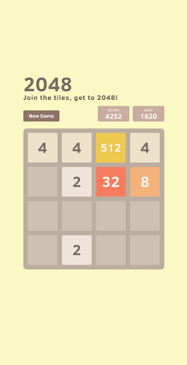 Android application 2048 - Merging Number screenshort