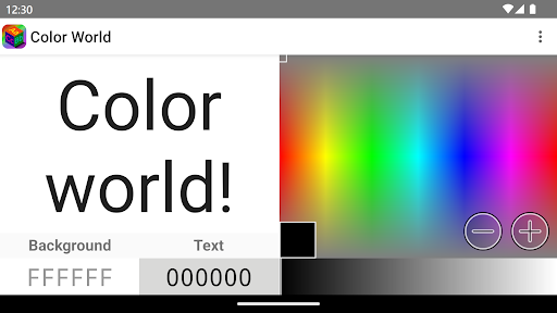 Android application Color World screenshort