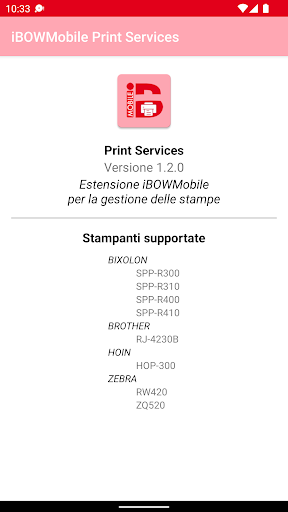 Android application iBOWMobile Print Services screenshort