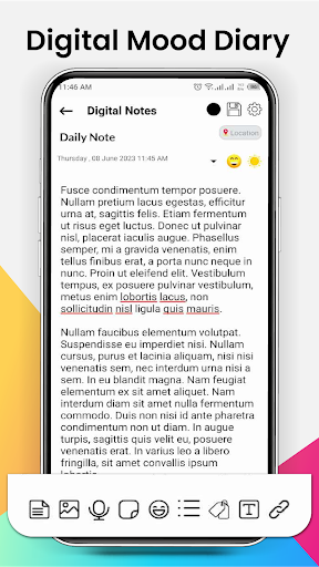 Android application Diary with Lock: Daily Notes screenshort
