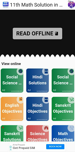 Android application Class 11 Math Solution screenshort