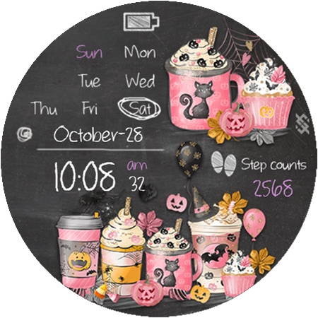 BFF61-Halloween Cream milk tea