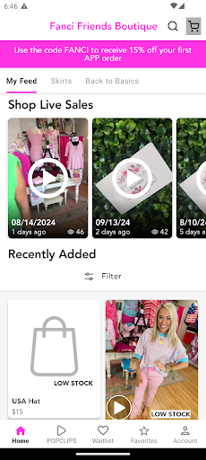 Android application Fanci Friends Boutique screenshort