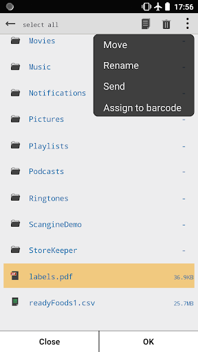 BDO - barcode to file Screen 2